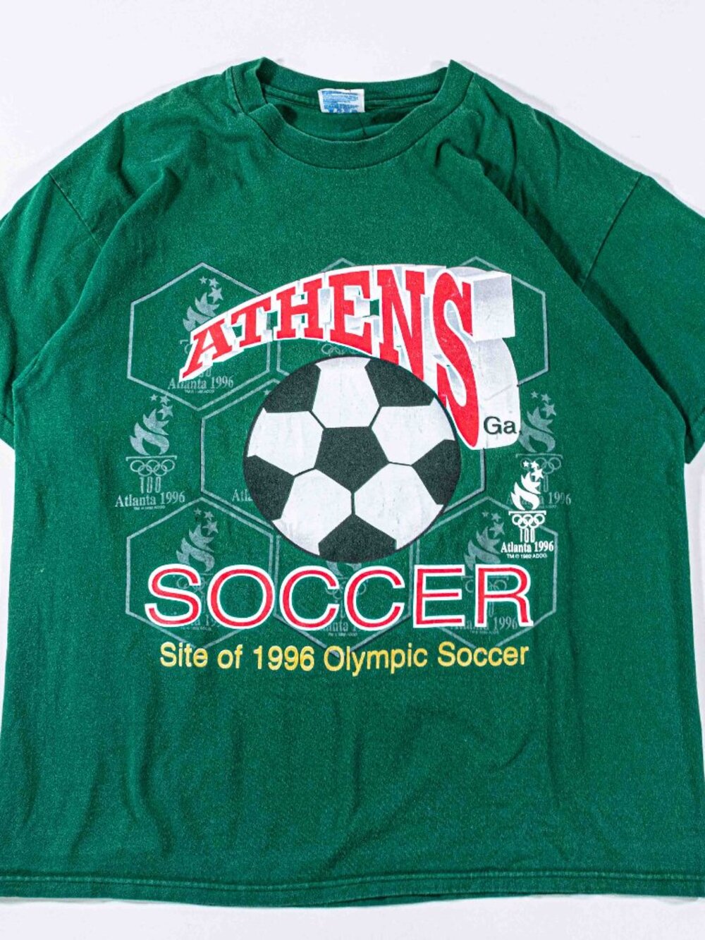 Atlanta 1996 Olympics Athens Olympic Soccer T-Shirt XL Vintage 90s